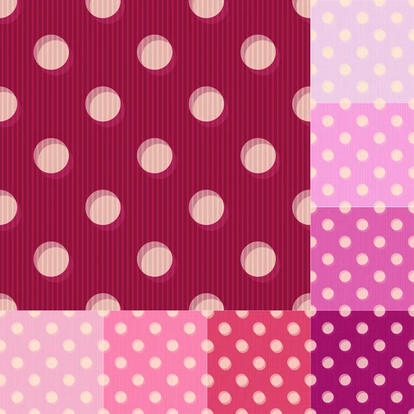 Naadloze rode polka dots patroon — Stockvector