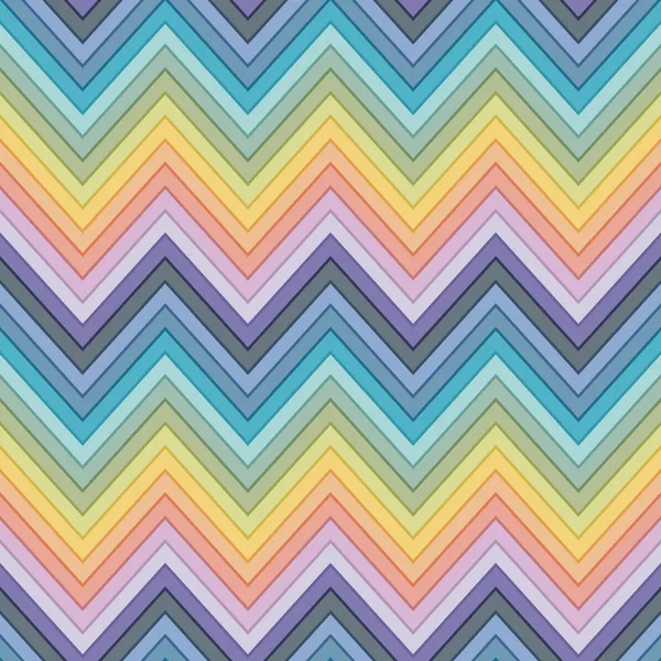 Seamless multicolor horizontal fashion chevron pattern — Stock Vector