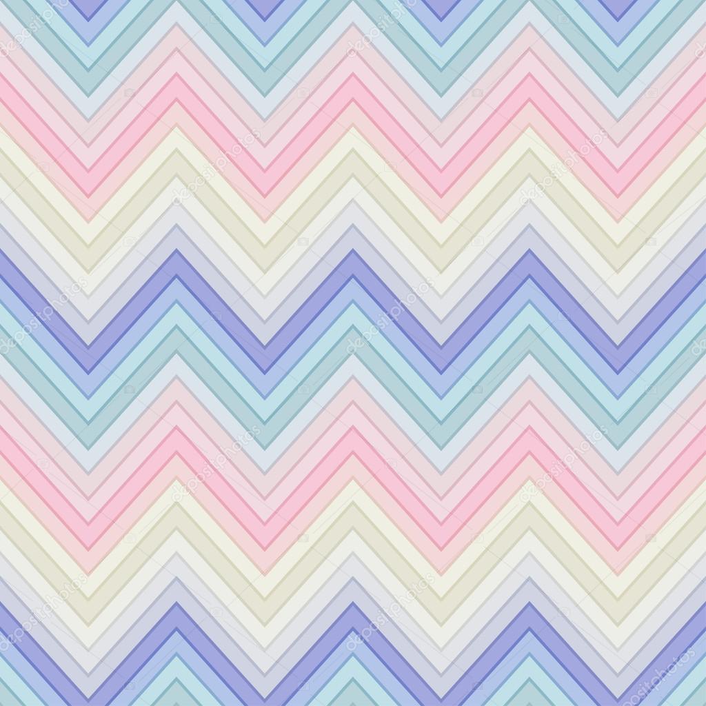 Seamless pastel multicolor horizontal fashion chevron pattern