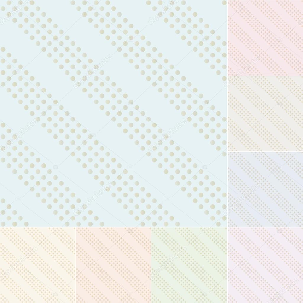 Seamless pastel background with gold gradient dots