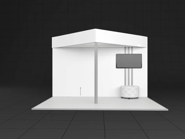 Exhibition stand mock up 3d render