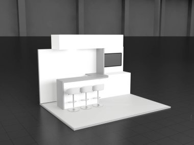 Sergi standı 3D hazırlama modeliName