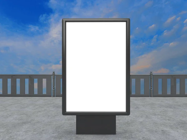 3d απόδοση mockup ενός lightbox — Φωτογραφία Αρχείου