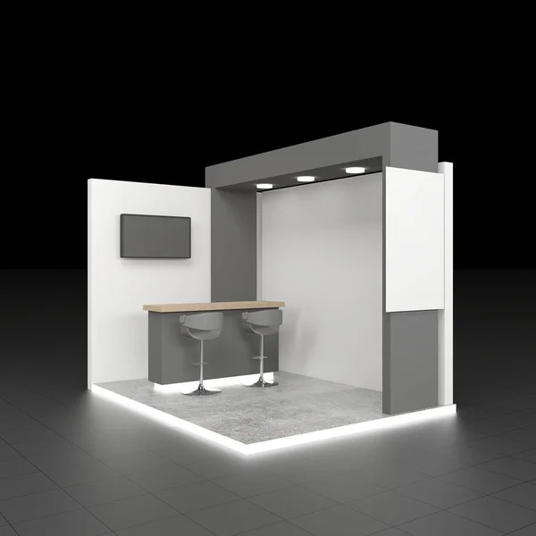 Stand Exposição Mock Render Mockup — Fotografia de Stock