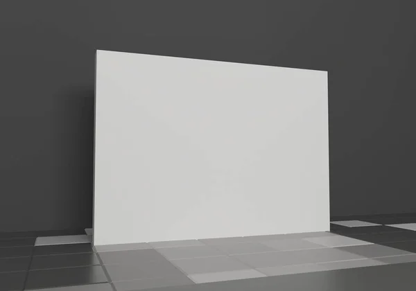 Fabric Pop Basiseenheid Reclame Banner Media Display Achtergrond Blanco Wit — Stockfoto