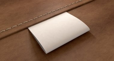 Broad Clothing Label On Leather Perspective clipart