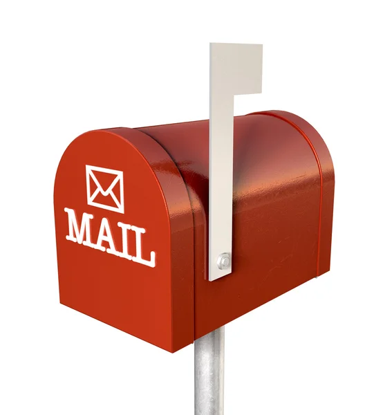 Vecchia scuola Retro Red Mailbox — Foto Stock