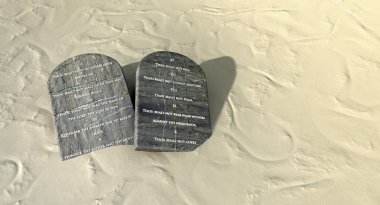Ten Commandments In The Desert clipart
