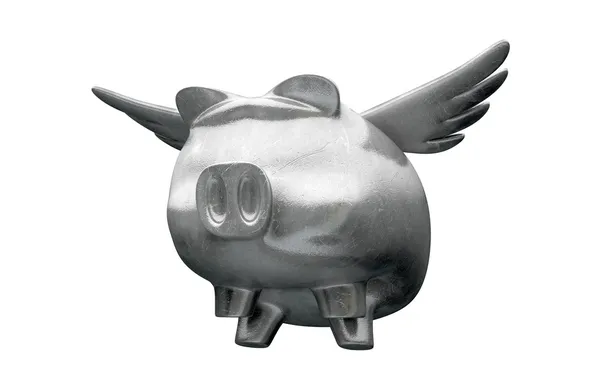 Porco voador Metal Charme — Fotografia de Stock