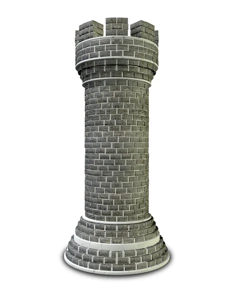 Шахматный кирпич и миномётный замок — стоковое фото