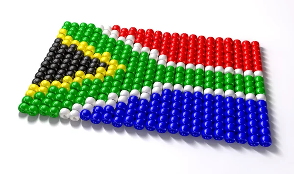 Vlag van Zuid-Afrikaanse zulu kraal — Stockfoto