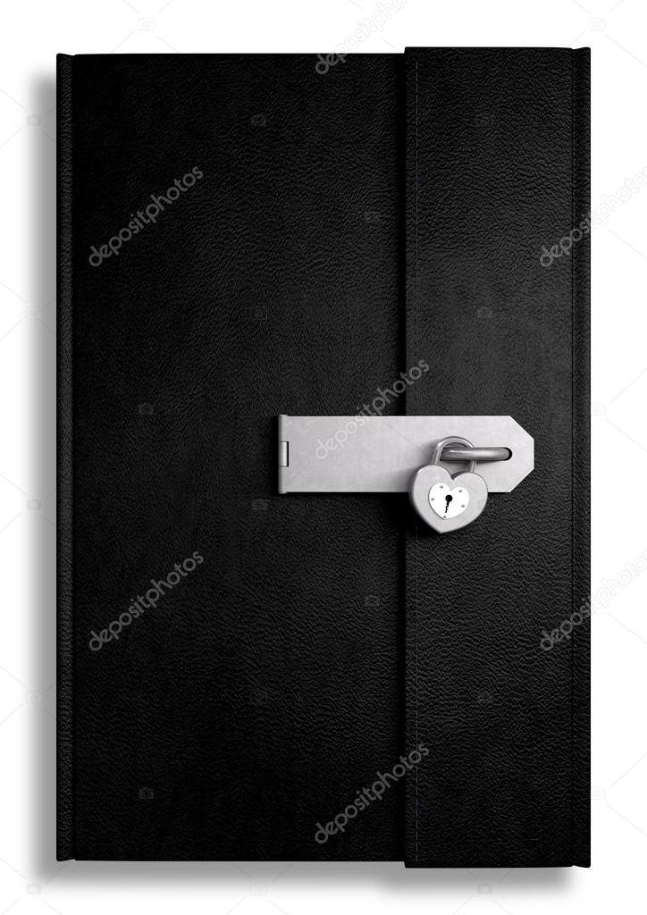 Little Black Leather Locked Diary