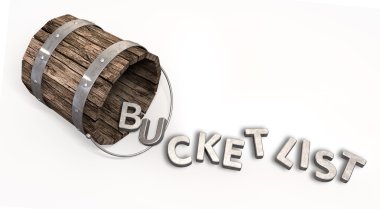 Bucket List Charm And Letters clipart