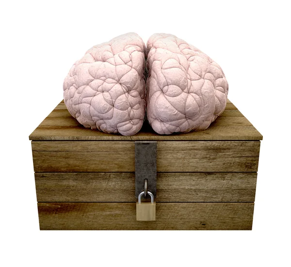 Pense fora da caixa Cérebro — Fotografia de Stock