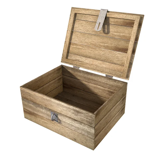 Open Wooden Chest — Stock Photo, Image