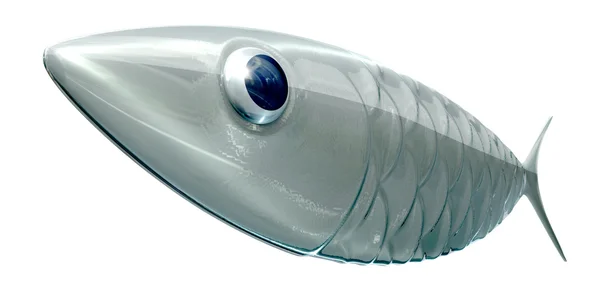 Tyylikäs hopeinen kala — kuvapankkivalokuva