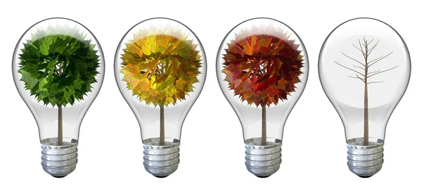 Stylized Tree Light Bulbs — Stock Photo, Image