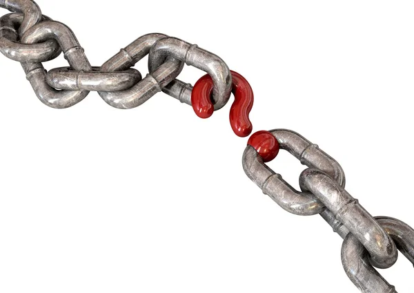 Chain Missing Link Pergunta — Fotografia de Stock