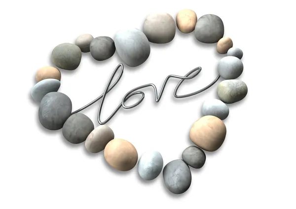 Heart Love Stones — Stock Photo, Image