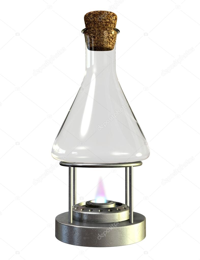 Bunsen Burner And Glass Jar