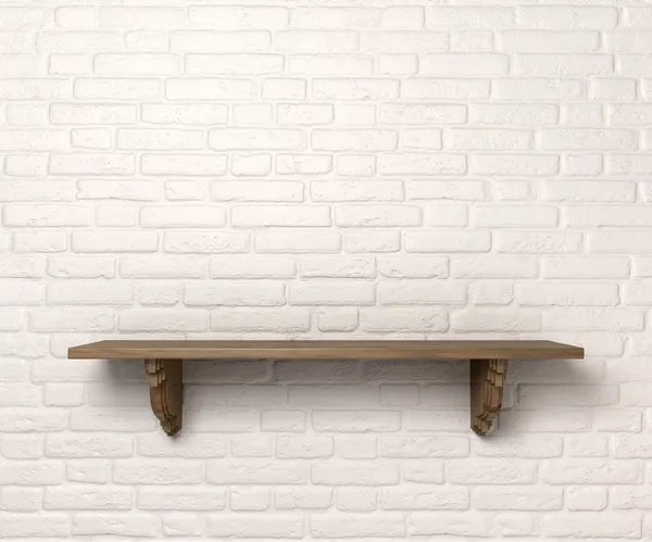 Shelf On A Wall Front — Stock Photo, Image