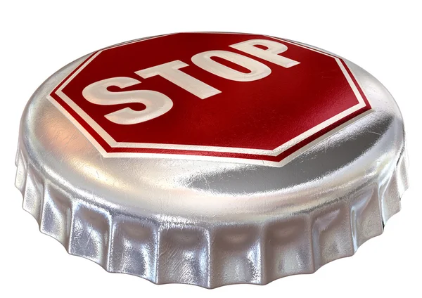 Capped Limit Stop Sign Cap — Stock Photo, Image