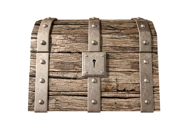Treasure Chest Closed Front — Stock Photo, Image