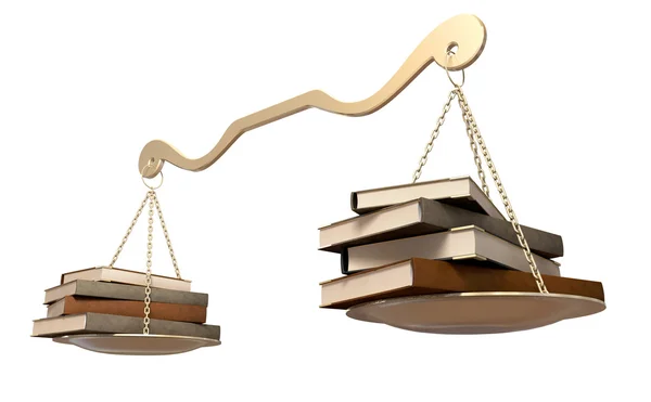 Balancing Books Scale — Stock Photo, Image