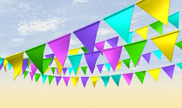 Fairground Bunting Perspective — Stock Photo, Image