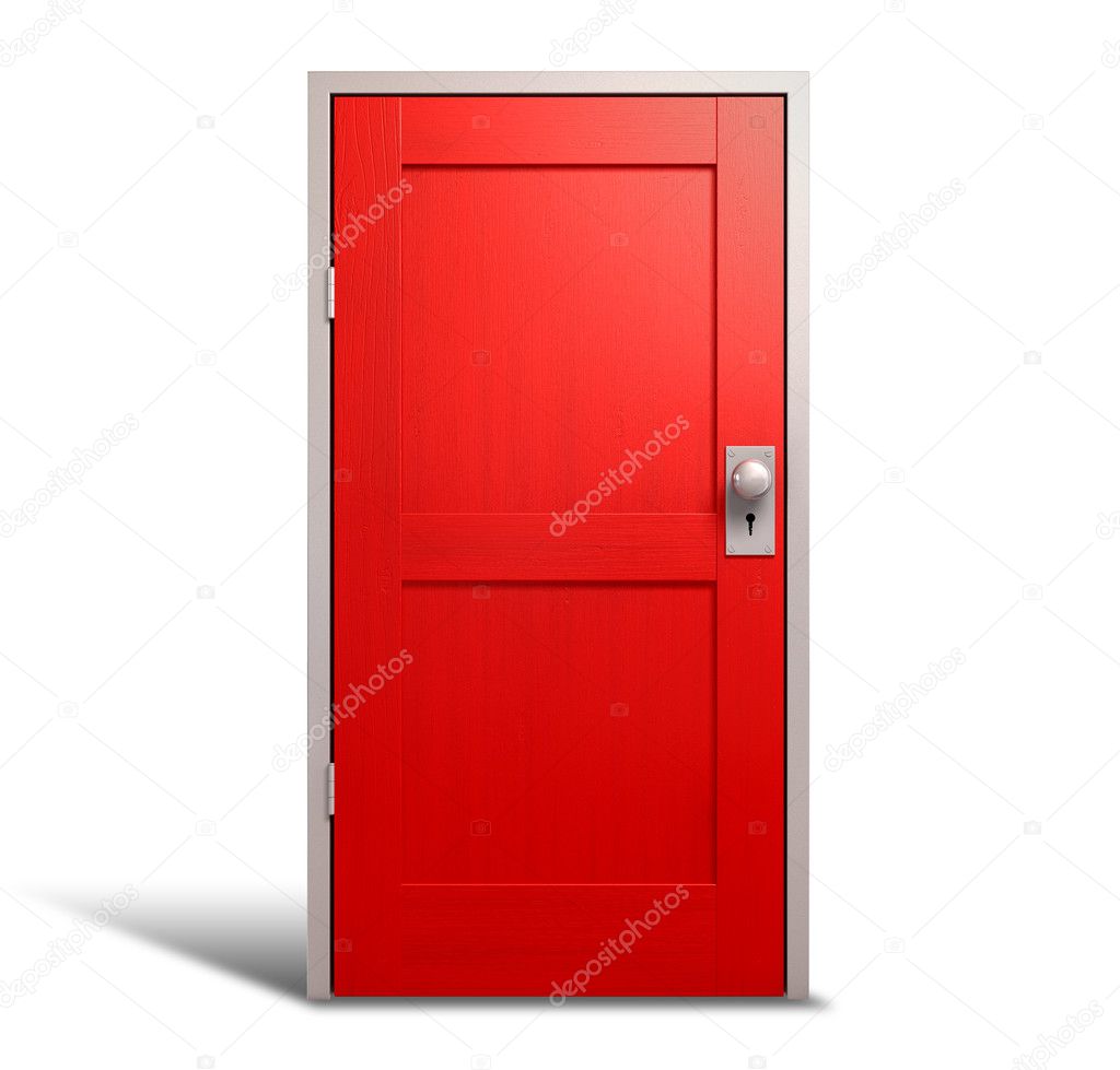 Red Door And Door Frame