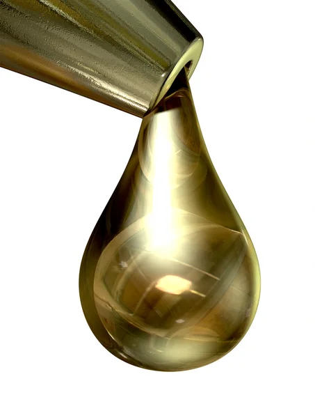 Oil Drop Extreme Close Up — Stock Photo, Image