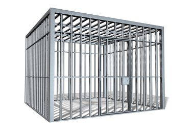 Hapishane izole hücre perspektif holding