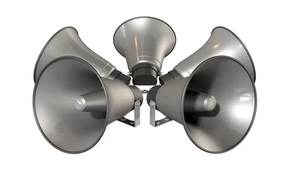 Horn högtalare som vetter ut — Stockfoto