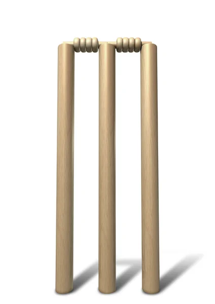Cricket Wickets Front Isolated — Stock Photo, Image