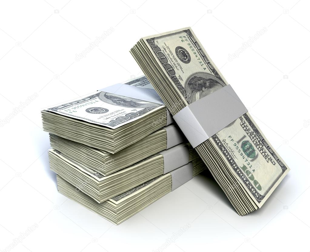 Dollar Bill Bundles Pile ⬇ Stock Photo, Image by © albund 21173893