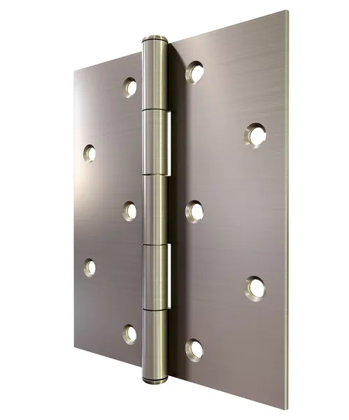 金属製のドアのヒンジ フロント — ストック写真