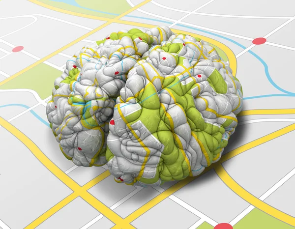 Mapa mental Perspectiva cerebral — Foto de Stock
