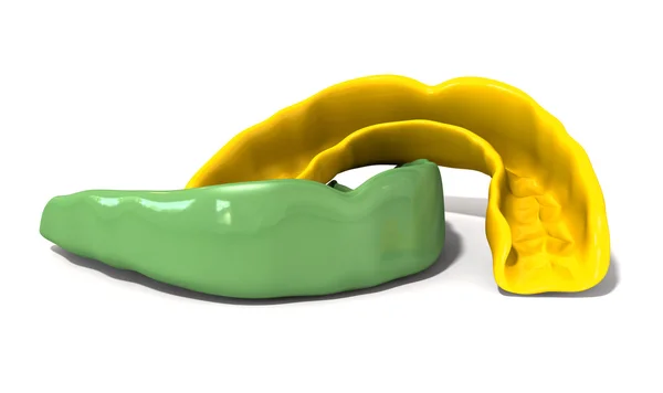 Gum Guard Green and Gold Front — Stock Photo, Image