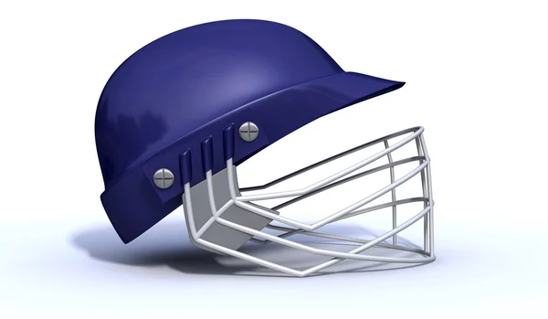 Casque de cricket côté isolé — Photo