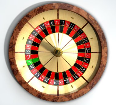 Rulet tekerlek yakın üst