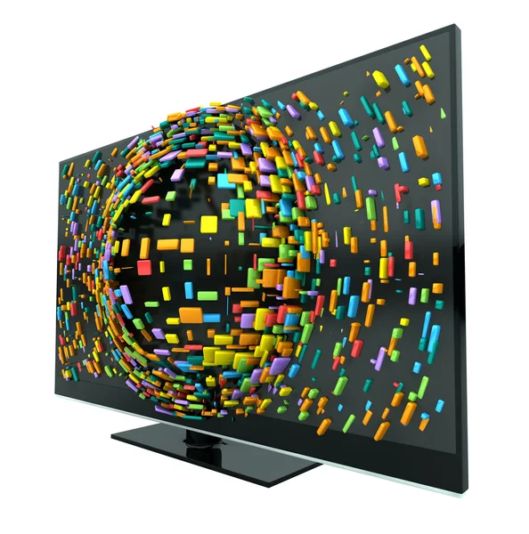 Conceito de televisão 3D isolado — Fotografia de Stock