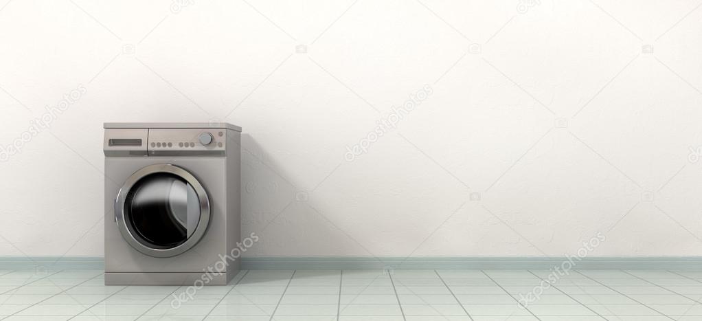 Washing MAching In An Empty Room