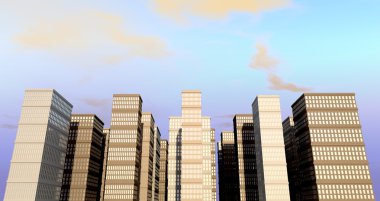 Bina ve skyscapers açık