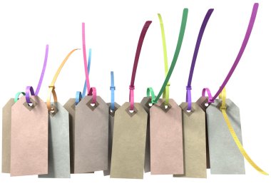 Kağıt etiket ve renkli ZIP collection kravat