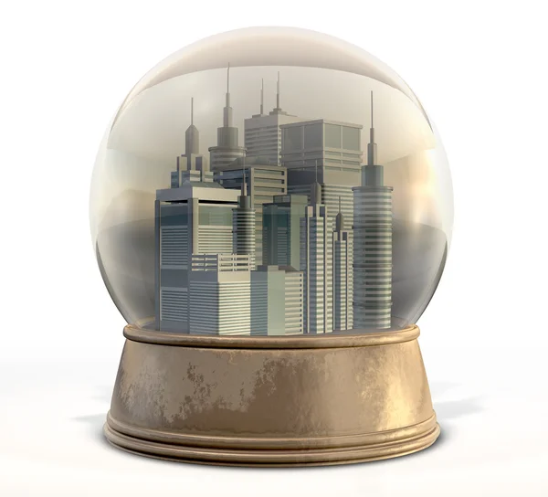 Polluted City Snow Globe — Stock Photo, Image