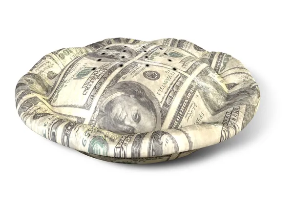 Money Dollar Pie Perspective — Stock Photo, Image