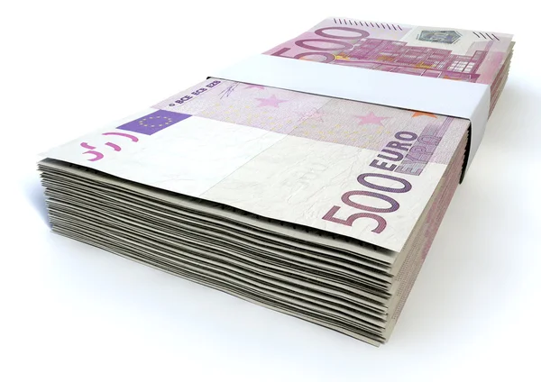 Euro bill stapel — Stockfoto