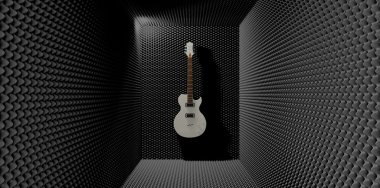 monte edilmiş elektro gitar akustik köpük Oda