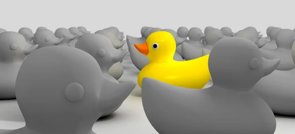 Rubber Duck Against The Flow — Stock Photo, Image