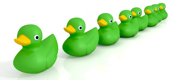 Your Toy Rubber Ducks In A Row — Stock Photo, Image